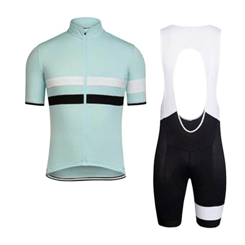 RUMAOZIA Rennrad Trikot Herren Set Fahrrad Set Radtrikot + Radhosen für Männer Sommer Atmungsaktiv Und Schnelltrocknend Trikot Jersey T-Shirt+ Trägerhose Hosen Bib Sport Sommer Outfits von RUMAOZIA