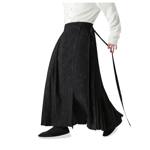 RUMAOZIA Traditioneller Kilt Herren Alte Hanfu Chinesischen Stil Kostüm Mamianqun Ming Dynastie Weben Pferd Gesicht Rock Traditionelle A-Linie Rock von RUMAOZIA