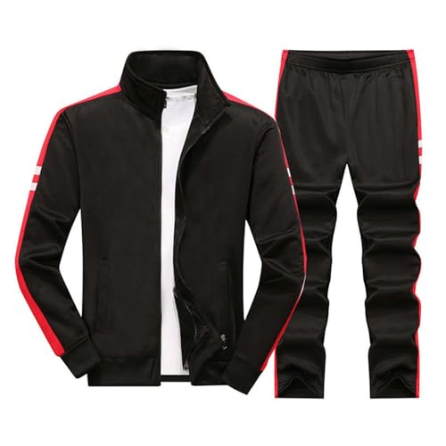 RUMAOZIA Trainingsanzug für Herren, Bequemer Tracksuit für Sport Jogginganzug Sport Baumwolle Jogging Set Streetwear Sportanzug Freizeit Sweatjacke Hausanzug Langarm 2-Teilig Lang Jogginghose von RUMAOZIA