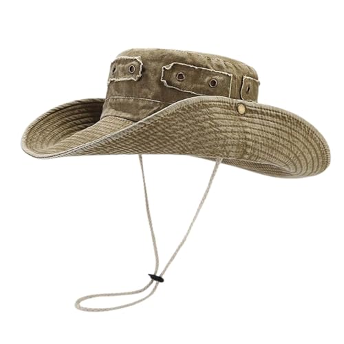 RUMAOZIA Uv Schutz Hut Lässig Sonnenhut Herren Wanderhut Herren Outdoor Safari Hut Breite Krempe Sommerhut Faltbar Wanderhut Boonie Sonnenschutz Buschhut Anglerhut Gartenhut für Camping Trekking von RUMAOZIA