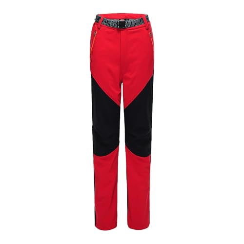 RUMAOZIA Wanderhose Herren Softshellhose Winddicht Winter Outdoorhose Campinghose Color Blocking Funktionshose Einfarbige Atmungsaktive Hose Trekkinghose Männer Herbst Winter Wanderhose von RUMAOZIA