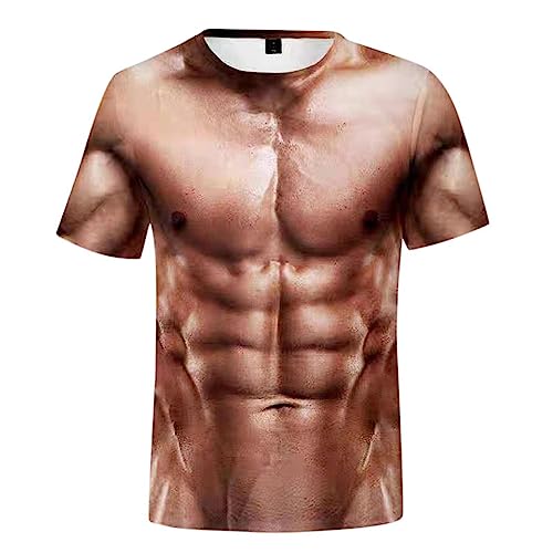 Tshirt Herren Funny 3D Muscle Print Printed Short Pullover Tops Männer Kurzarm 3D Digitaldruck Kurzarm 3D Muskel T-Shirt T-Shirt Lustige Kurzarm Kleidung Spoof Print Top Tshirt Herren Funny 3D Muscle Print Printed Short Pullover Tops Männer Kurzarm 3D Digitaldruck Kurzarm 3D Muskel T-Shirt T-Shirt Lustige Kurzarm Kleidung Spoof Print Top von RUMAOZIA
