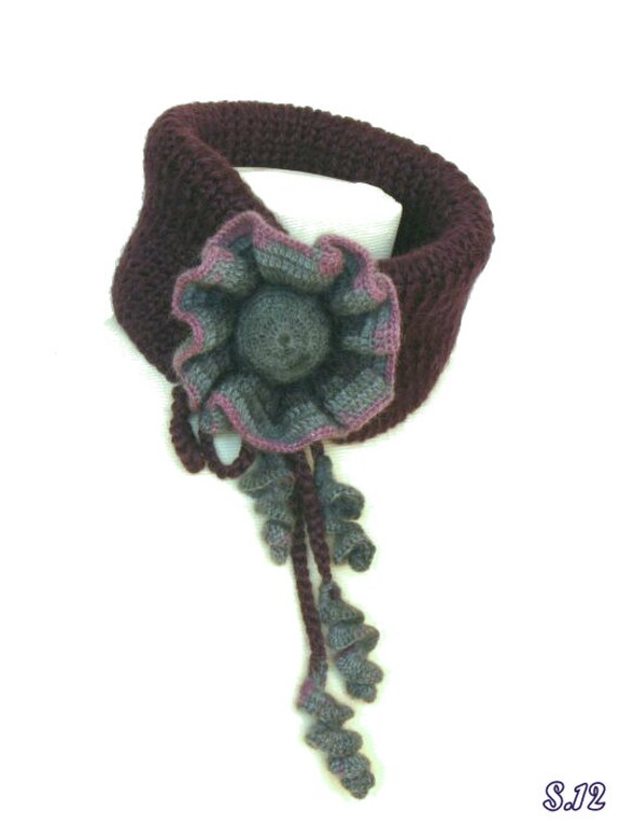 Warme Winter Violett Schal, Häkeln Wolle Gestrickte Hals Wärmer, Winter-Set, Weihnachtsgeschenk von RUMENA