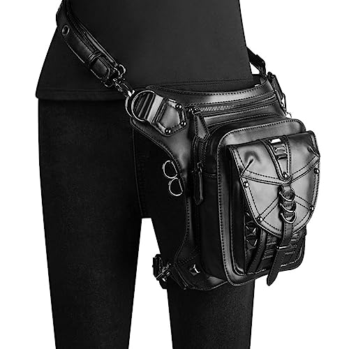 Steampunk Frauen Schultertasche Messenger Bag kleine Tasche Outdoor Freizeit Handy Hüfttasche von RUMITY