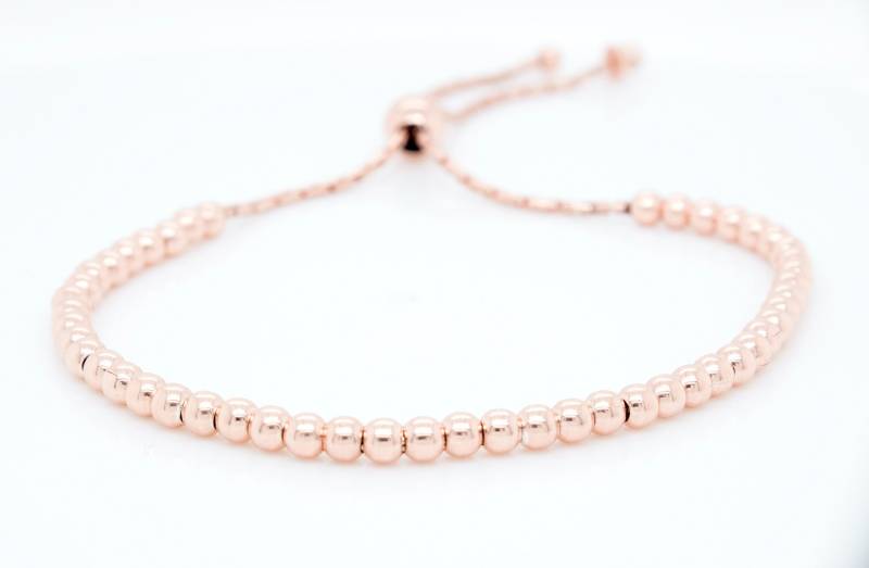 Perlen Armband 14K Rose Gold Stapelbar Zierliche Silber Schmuck Geschenk Für Brautjungfern Geburtstagsgeschenk Schwester Ball von RUMJewelry