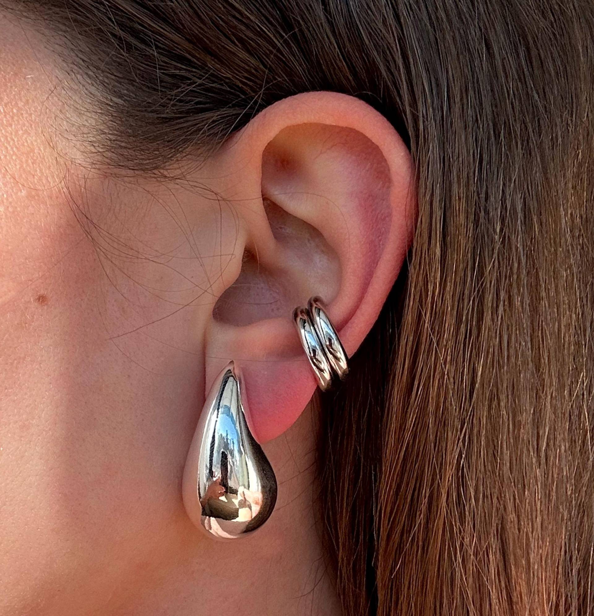 Kleine Ohrringe Silber Ohrstecker Klobige Geschenk Für Sie Statement Schmuck Übergroße Leichte Muttertagsgeschenk von RUMJewelry