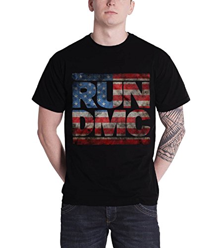RUN--DMC T Shirt Retro Americana Distressed Band Logo offiziell Herren Nue M von RUN--DMC