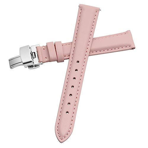 RUNMIND Uhrenarmbänder mit Butterfly-Schließe aus echtem Leder, Ersatzarmband für Herren und Damen, Uhrenarmband aus Leder, Schnellverschluss, 15 mm, Leder RUNMIND Uhrenarmbänder mit Butterfly-Schließe aus echtem Leder, Ersatzarmband für Herren und Damen, Uhrenarmband aus Leder, Schnellverschluss, 15 mm, Leder von RUNMIND