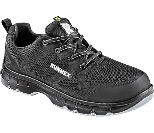 RUNNEX S1 ESD-Sicherheitshalbschuhe Flexstar 5103 Schwarz/Weiß-41 von ruNNex