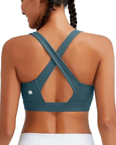 RUNNING GIRL High Impact Sport-BHs für Damen, hohe Unterstützung, Laufriemen, Sport-BH mit eingenähten Pads, Graugrün, XX-Large RUNNING GIRL High Impact Sport-BHs für Damen, hohe Unterstützung, Laufriemen, Sport-BH mit eingenähten Pads, Graugrün, XX-Large von RUNNING GIRL