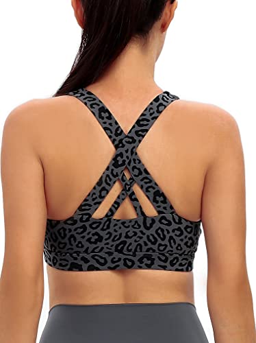 RUNNING GIRL Sport-BH für Damen, überkreuzte Rückseite, gepolsterte Träger, Sport-BHs, mittlere Unterstützung, Yoga-BH mit abnehmbaren Körbchen, A-Leopardenmuster, XX-Large RUNNING GIRL Sport-BH für Damen, überkreuzte Rückseite, gepolsterte Träger, Sport-BHs, mittlere Unterstützung, Yoga-BH mit abnehmbaren Körbchen, A-Leopardenmuster, XX-Large von RUNNING GIRL