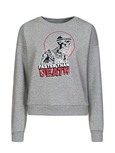 RUNNOWEEN Damen Adamski Crew Neck Woman Sweatshirt Kapuzenpullover, grau, L von RUNNOWEEN