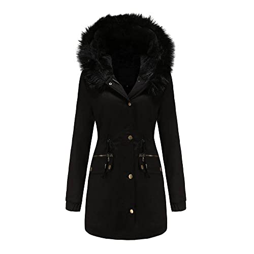 RUNYN Damen Winterjacke Mäntel Frauen Mantel Elegant Winter Jacken Winterjacke Winter Kurze Winterjacke Mantel Lang Winter Mantel für Frauen Daunenmantel Lang Winter Softshellmantel Lang von RUNYN