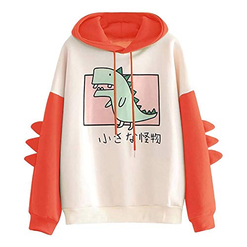 RUNYN Hoodie Damen Sweatshirt mit Kapuze Japanischen Stil Kawaii Karikatur Kapuzenpullover Mädchen Herbst und Winter Pullover für Party Reisen Tägliche von RUNYN