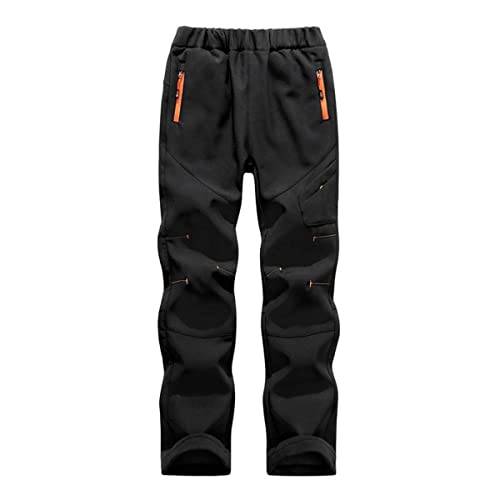 RUNYN Kinder Softshellhose Gefüttert Skihose Thermohose Wasserdicht Winter Schneehose Jungen Mädchen Wanderhose Outdoorhose Wanderhose von RUNYN