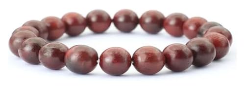 RURUR Wood Bead Bracelet，Natural Wooden Bracelet 10mm Beads Braclet Leisure ﻿(Red) von RURUR