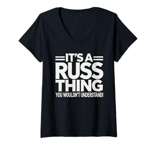 Damen Es ist eine RUSS-Sache, du würdest es nicht verstehen! RUSS T-Shirt mit V-Ausschnitt von RUSS Designs By ShirtZilla