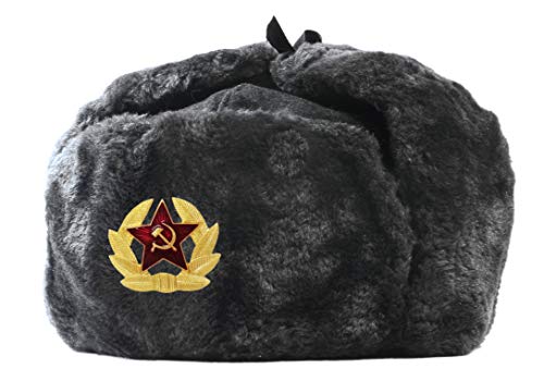 Russian Store Sturmhaube dunkelgrau mit geflecktem Effekt im Lieferumfang enthalten., Grau 58 von RUSSIANSTORE