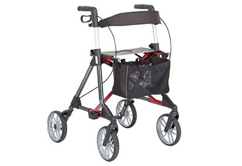 RUSSKA Rollator Russka Rollator Elan Classic Sitzhöhe 60 cm - anthrazit/dunkelrot von RUSSKA