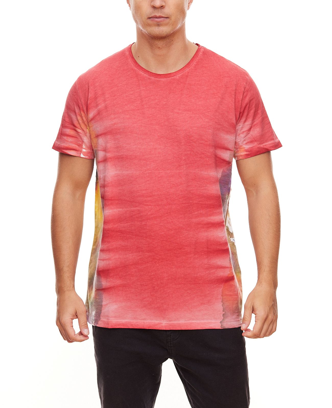 RUSTY NEAL R-15211 Herren Sommer-Shirt mit Batik-Muster Rot von RUSTY NEAL