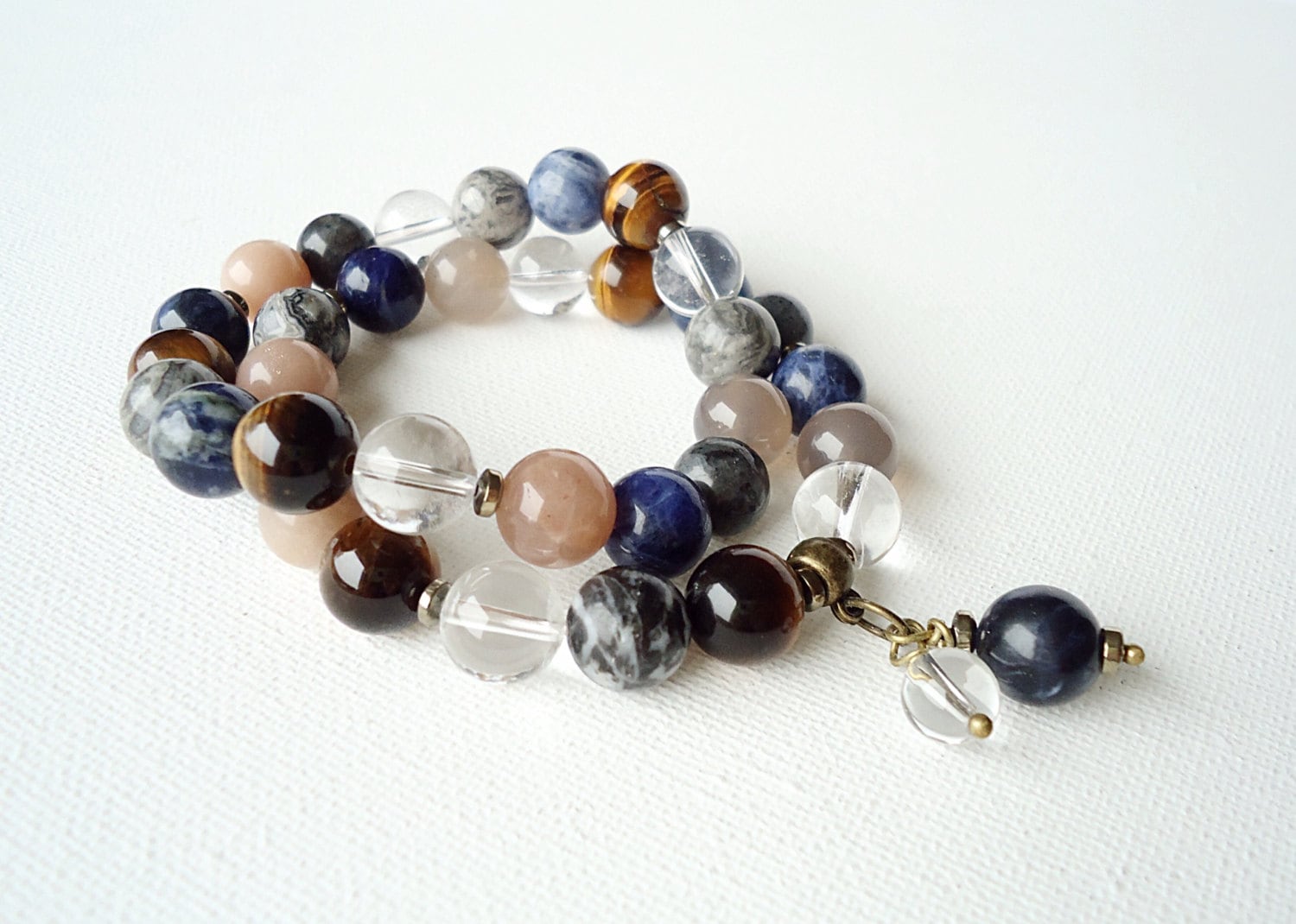 Damen Armband | Stein Perlen-Armband Zwei in Einem Multi-Color Damen Armband | Stein Perlen-Armband Zwei in Einem Multi-Color von RUTULIUKAIshop