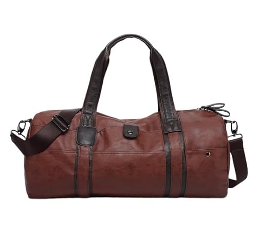 Reisetasche Sporttasche 19 Zoll Vintage Kunstleder Reisetasche Sporttasche Für Männer Frauen Wasserdicht Reisetaschen (Color : C, Size : 500 * 280 * 260mm) von RUVOO