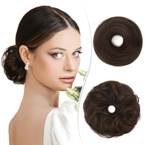 RUWISS Haarteil Lang Dünn Glattes Tousled Updo Bun Rea Echthaar Elegante Haarteile Haargummi Lang Scrunchie Verlängerungfür Damen,25g RUWISS Haarteil Lang Dünn Glattes Tousled Updo Bun Rea Echthaar Elegante Haarteile Haargummi Lang Scrunchie Verlängerungfür Damen,25g von RUWISS