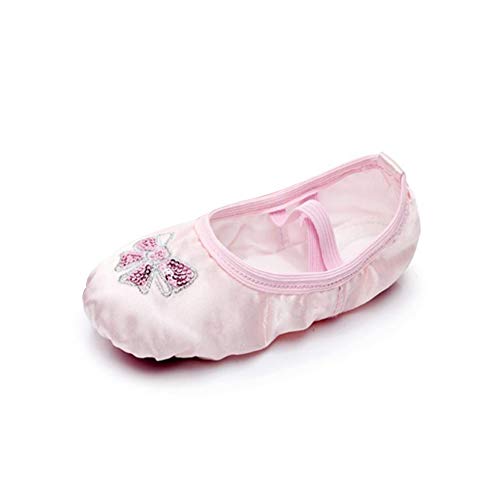 RUYBOZRY Ballettschuhe aus Satin mit Rutschfester Sohle für Kinder, kleine Mädchen und Frauen,Modell- TJ-DMXHX,Beige,31 EU von RUYBOZRY