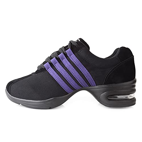 RUYBOZRY Damen & Herren Tanz-Sneakers Geteilte Sohle Freizeit Jazzschuhe Outdoor Tanzschuhe,Model T01C-DQD,Viola,EU 43 von RUYBOZRY