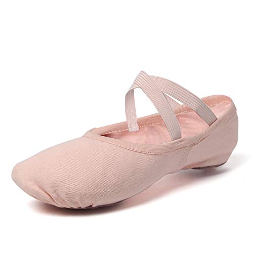 RUYBOZRY Elastic Canvas Ballettschuhe Mädchen/Frauen Ballettschuhe Anfänger,Modell-WLL-TLBBL,M-Rosa,45 EU von RUYBOZRY