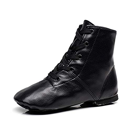 RUYBOZRY Jazz & Salsa & Tango Ballsaal Tanzschuhe mit geteilten Ledersohlen Tanzschuhen für Mann & Kinder,Modell-TJ-Jazz-GBPU,Ferse-0.5CM,Schwarz,27 EU von RUYBOZRY