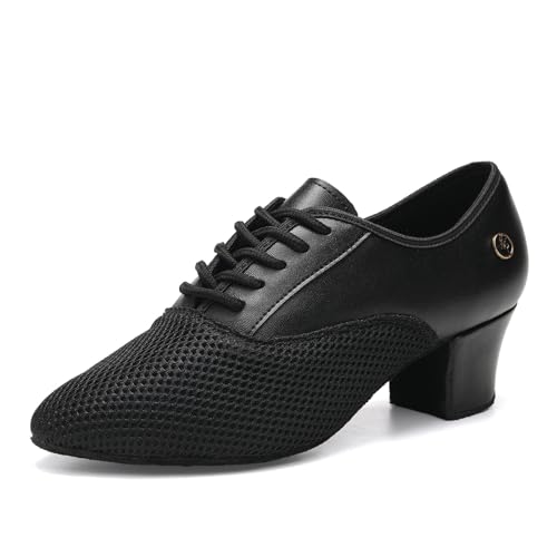 RUYBOZRY Tanzschuhe Damen Latein Geschlossene Zehe Salsa Bachata Tango Absatz Tanzschuhe Damen Training mit 5cm Absatz, EU 36.5 von RUYBOZRY
