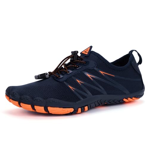 RUYI Barfußschuhe Damen Herren Barfussschuhe, Schnell Trocknend Badeschuhe Traillaufschuhe mit Weich Dicke Sohle, rutschfest Wasserschuhe Fitnessschuhe von RUYI