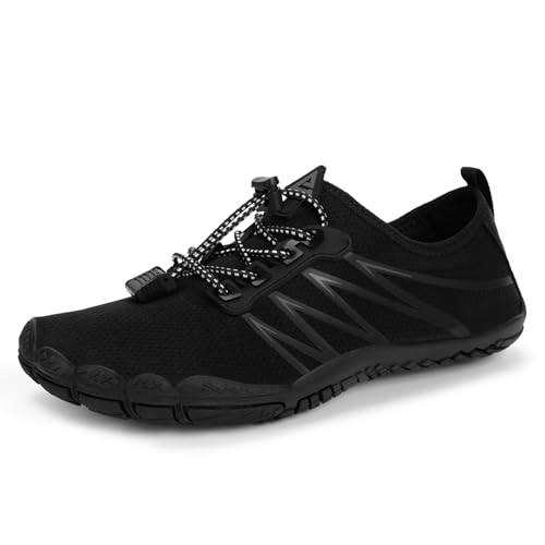 RUYI Barfußschuhe Damen Herren Barfussschuhe, Schnell Trocknend Badeschuhe Traillaufschuhe mit Weich Dicke Sohle, rutschfest Wasserschuhe Fitnessschuhe von RUYI