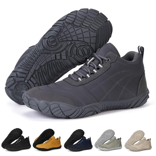 RUYI Barfußschuhe Herren Barfuss Schuhe Damen mit Breite Zehenbox und Zero-Drop Solhe Leicht Weich Fitnessschuhe Atmungsaktiv rutschfest Trekking-Wanderschuhe Walkingschuhe von RUYI