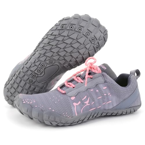 RUYI Barfußschuhe Herren Damen Barfussschuhe, Leichte Weich Traillaufschuhe Zehenschuhe, rutschfest Fitnessschuhe Atmungsaktiv Sportschuhe mit Breiter Zehenbox von RUYI