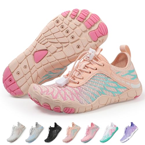 RUYI Barfußschuhe Kinder Barfussschuhe Jungen Mädchen Badeschuhe Schnell Trocknend Wasserschuhe Atmungsaktiv Strandschuhe rutschfest Wanderschuhe von RUYI