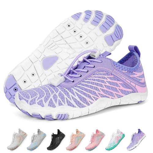 RUYI Barfußschuhe Kinder Barfussschuhe Jungen Mädchen Badeschuhe Schnell Trocknend Wasserschuhe Atmungsaktiv Strandschuhe rutschfest Wanderschuhe von RUYI