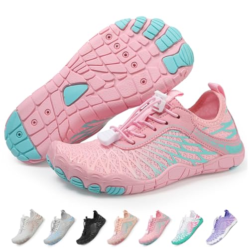 RUYI Barfußschuhe Kinder Barfussschuhe Jungen Mädchen Badeschuhe Schnell Trocknend Wasserschuhe Atmungsaktiv Strandschuhe rutschfest Wanderschuhe von RUYI