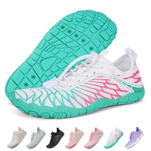 RUYI Barfußschuhe Kinder Barfussschuhe Jungen Mädchen Badeschuhe Schnell Trocknend Wasserschuhe Atmungsaktiv Strandschuhe rutschfest Wanderschuhe von RUYI