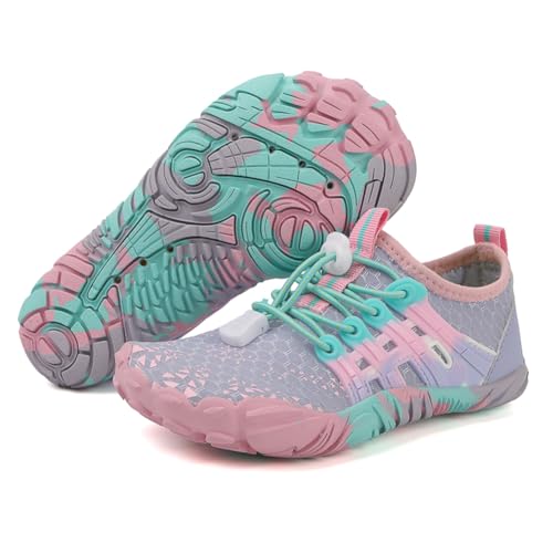 RUYI Barfußschuhe Kinder Barfussschuhe Jungen Mädchen Badeschuhe Schnell Trocknend Wasserschuhe Atmungsaktiv Strandschuhe rutschfest Wanderschuhe von RUYI