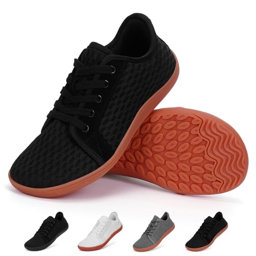 RUYI Breite Barfußschuhe Herren Damen Slip on Sneaker Minimalistische Barfussschuhe mit Zero-Drop-Sohle, Atmungsaktiv Barfuss Schuhe Leicht Walkingschuhe von RUYI