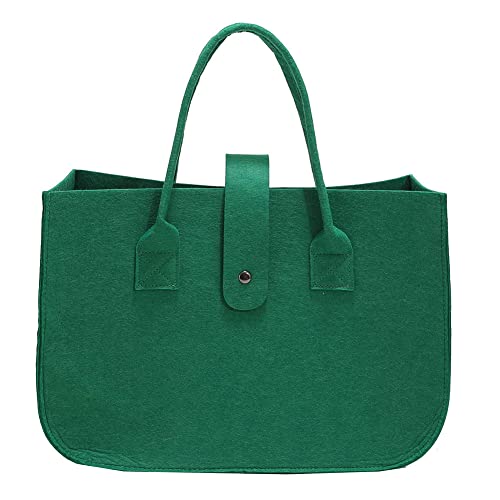 RUYI Filz Handtasche, Große Damen Einkaufstasche Shopper aus Filz, Faltbare Filztasche mit Griffen, Shopping Bag Tragetasche, Umweltschutz Henkeltasche Picknickstrand für Frauen von RUYI