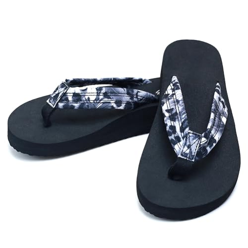 RUYI Flip Flops Damen Badelatschen Weich Leicht Orthopädische Plateau Pantoffeln mit Fußgewölbeunterstützung, Rutschfest Sandalen Sommer Strand Zehentrenner von RUYI