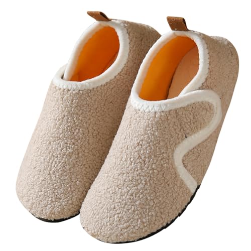 RUYI Hausschuhe Damen Herren Winter Warme Plüsch Pantoffeln Leichte Rutschfest Flache Slippers Unisex mit Polar Fleece-Futter von RUYI