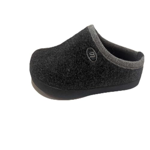 RUYI Hausschuhe Herren Damen Filz Pantoffeln Warme Bequem Filzpantoffeln Winter Slippers mit Fußgewölbeunterstützung & rutschfeste Gummisohle für Drinnen und Draussen von RUYI