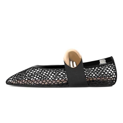 RUYI Netz-Ballerinas Damen Flache Schuhe, Slip On Walking Ballerina Sommerschuhe, Bequem Weich Lässige Damenschuhe, Elegant Flats Schuhe für Frauen von RUYI