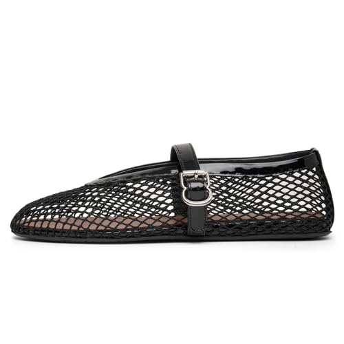 RUYI Netz-Ballerinas Damen Flache Schuhe, Slip On Walking Ballerina Sommerschuhe, Bequem Weich Lässige Damenschuhe, Elegant Flats Schuhe für Frauen von RUYI