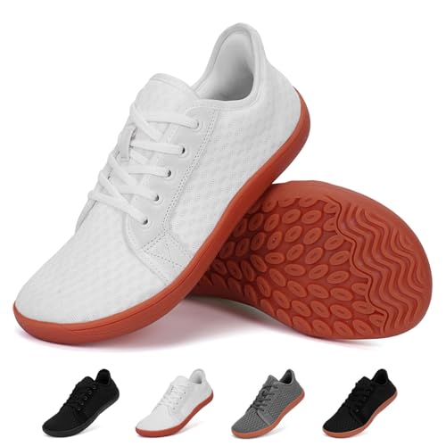 RUYI Breite Barfußschuhe Herren Damen Slip on Sneaker Minimalistische Barfussschuhe mit Zero-Drop-Sohle, Atmungsaktiv Barfuss Schuhe Leicht Walkingschuhe von RUYI