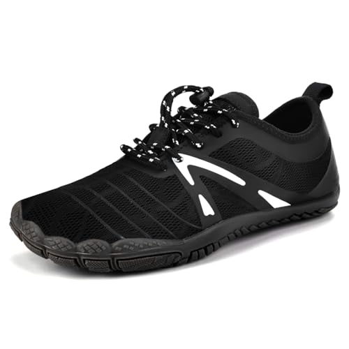 RUYI Unisex Barfußschuhe Damen Herren Traillaufschuhe, Weich Leicht Barfussschuhe Fitnessschuhe Atmungsaktiv Zehenschuhe mit Zero-Drop Solhe & Breiter Zehenbox von RUYI